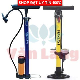 Bơm xe Stanlays cao cấp có đồng hồ - bơm xe máy xe đạp bơm xe đạp - bơm ô tô - CHÍNH HÃNG