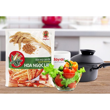 Bột Mì Cao Cấp Hoa Ngọc Lan Túi 1Kg (Bột Mì Đa Dụng) Làm Bánh Mì, Bánh Ngọt, Bánh Bao, Tẩm Bột Chiên Giòn