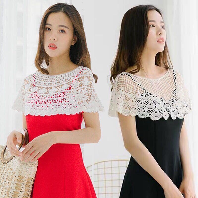Áo Khoác Ngoài Ngắn Nhỏ Dạng Áo Vest Ngắn Dệt Kim Khoét Lỗ Ren Hoa Thời Trang Mùa Hè Dành Cho Bạn Nữ