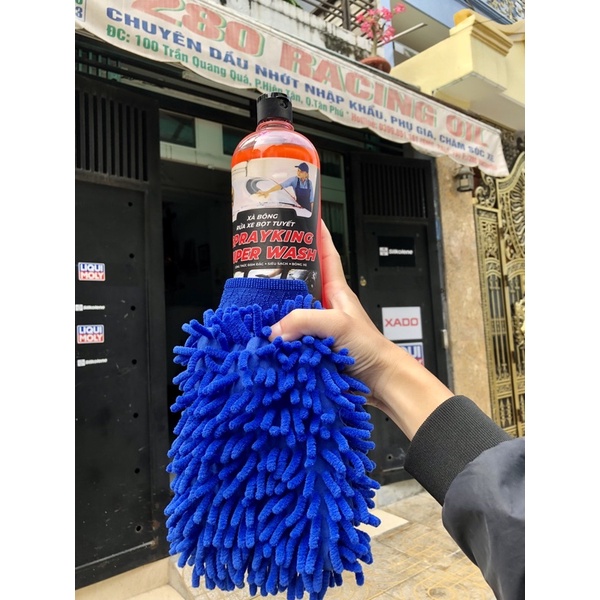 ( tặng bao tay rửa xe )nước rửa xe sprayking làm bóng
