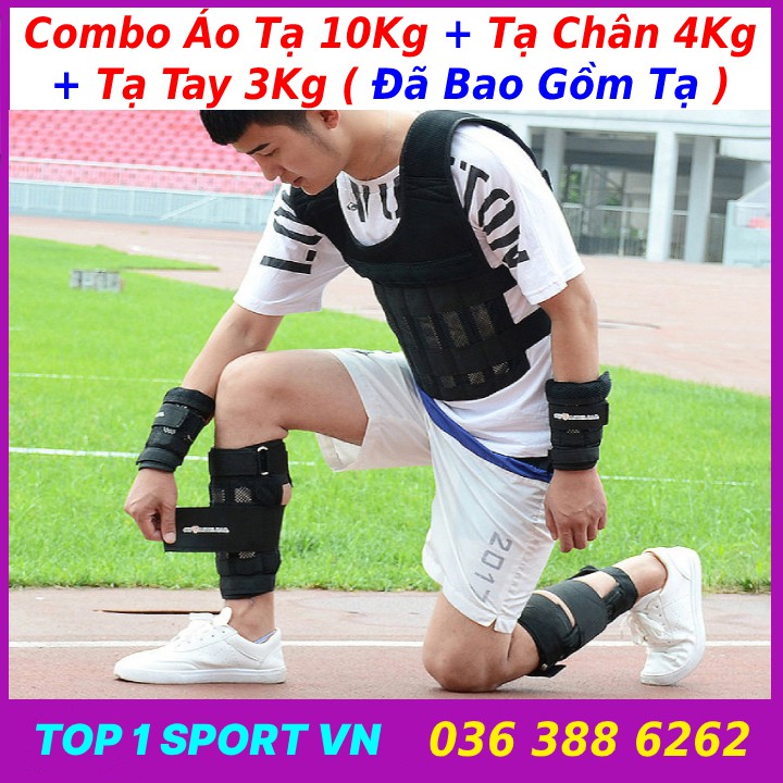 Áo tạ thể lực 10kg + tạ chân 4kg + tạ tay 3kg phiên bản 4.0 đã bao gồm tổng 17 kg tạ, bảo hành 12 tháng