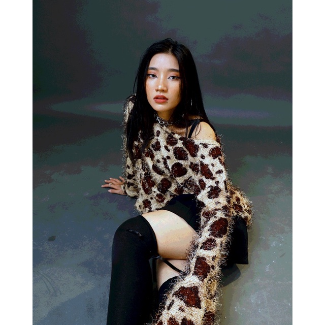 LEOPARD TOP/ Áo Thun Tay Dài Lông Thú