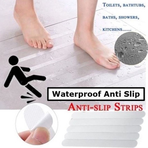Bộ 5 Miếng Dán Chống Trượt Trong Suốt Chống Thấm Nước Chống Trượt Cho Nhà Tắm