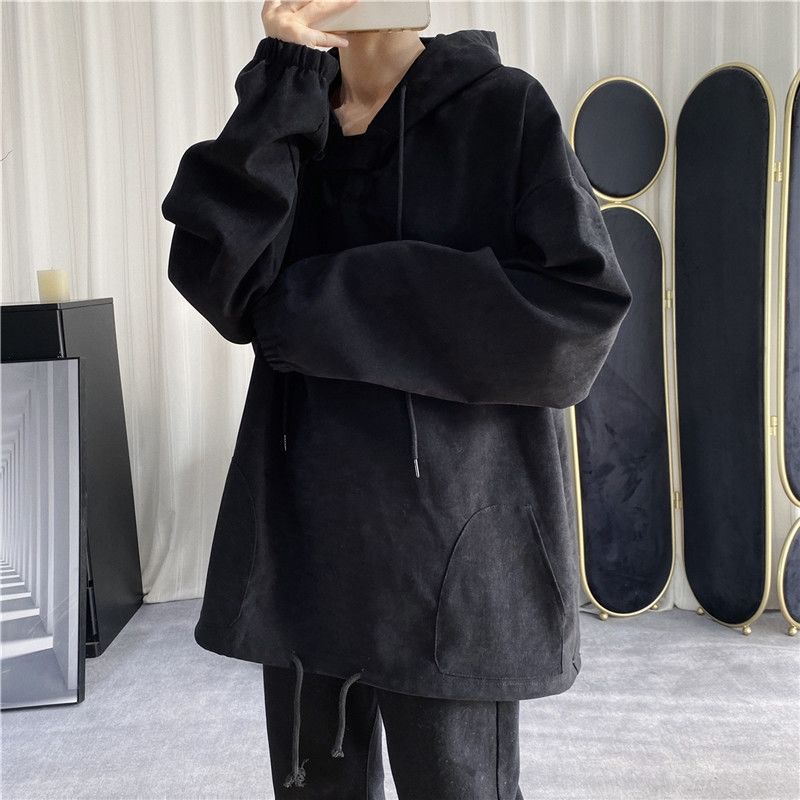 Áo Khoác Hoodie Màu Trơn Dáng Rộng Thời Trang Hàn Quốc 2022 Cho Nữ