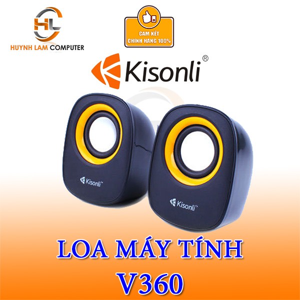 Loa vi tính 2.0 Kisonli V360 nhỏ gọn âm thanh nghe lớn VSP phân phối