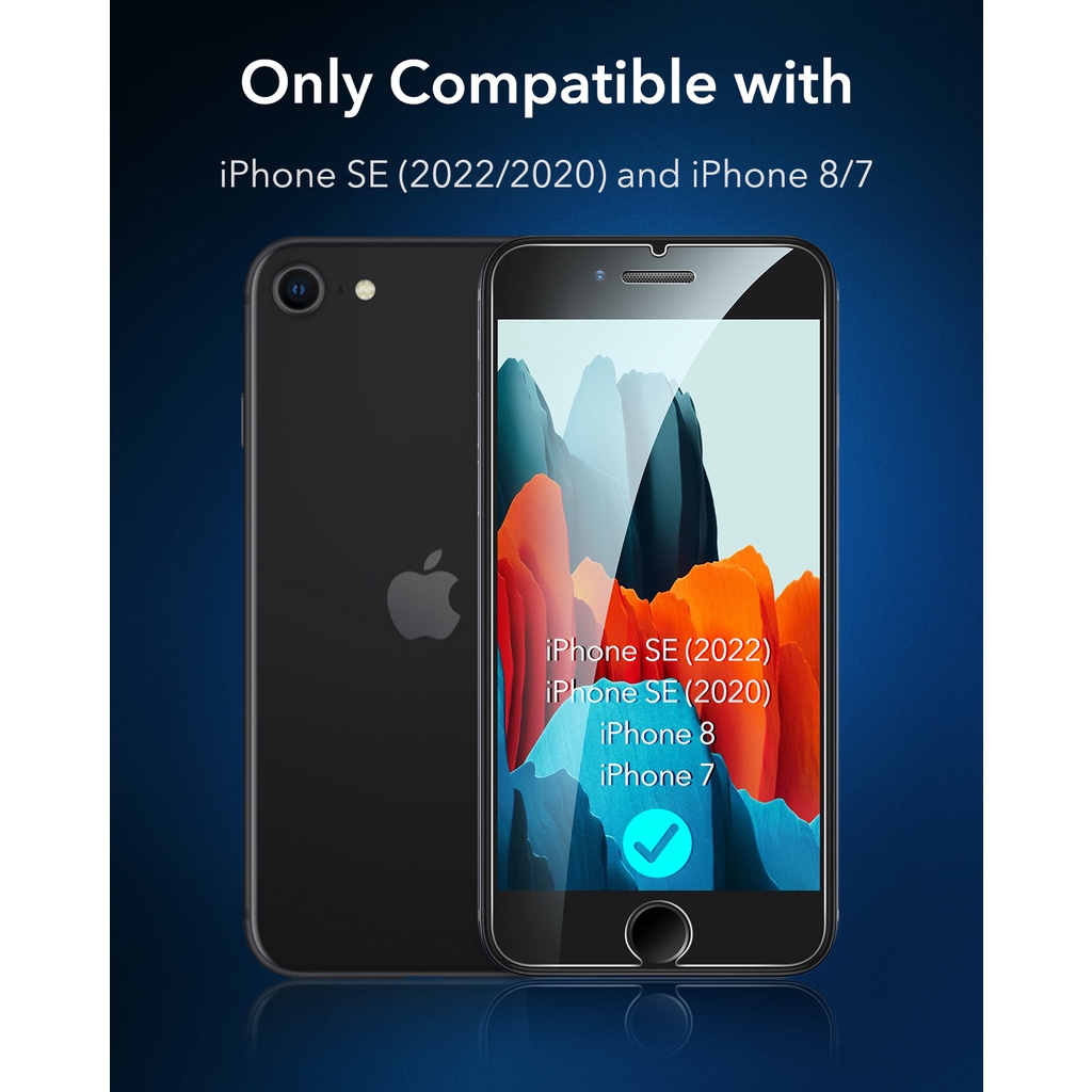 Bộ 2 Kính Cường Lực Bảo Vệ Màn Hình ESR Cho iPhone SE3 /SE2/8/7