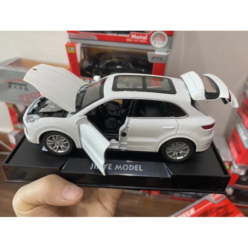 Ô tô mô hình kim loại  lPosche tỉ lệ 1:32 mô hình có kệ, đen còi âm thanh trang trí, sưu tầm, đồ chơi cho bé