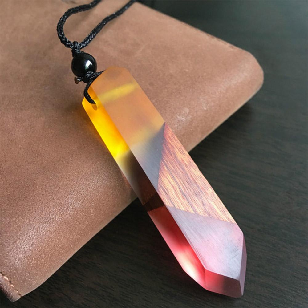 Vòng cổ Mặt Gỗ Resin Màu Sắc Ngẫu Nhiên Thời Trang Cho Nam Và Nữ