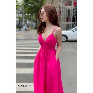 Đầm Maxi Chun Eo, Váy 2s Dáng Dài Trẻ Trung Chất Thô