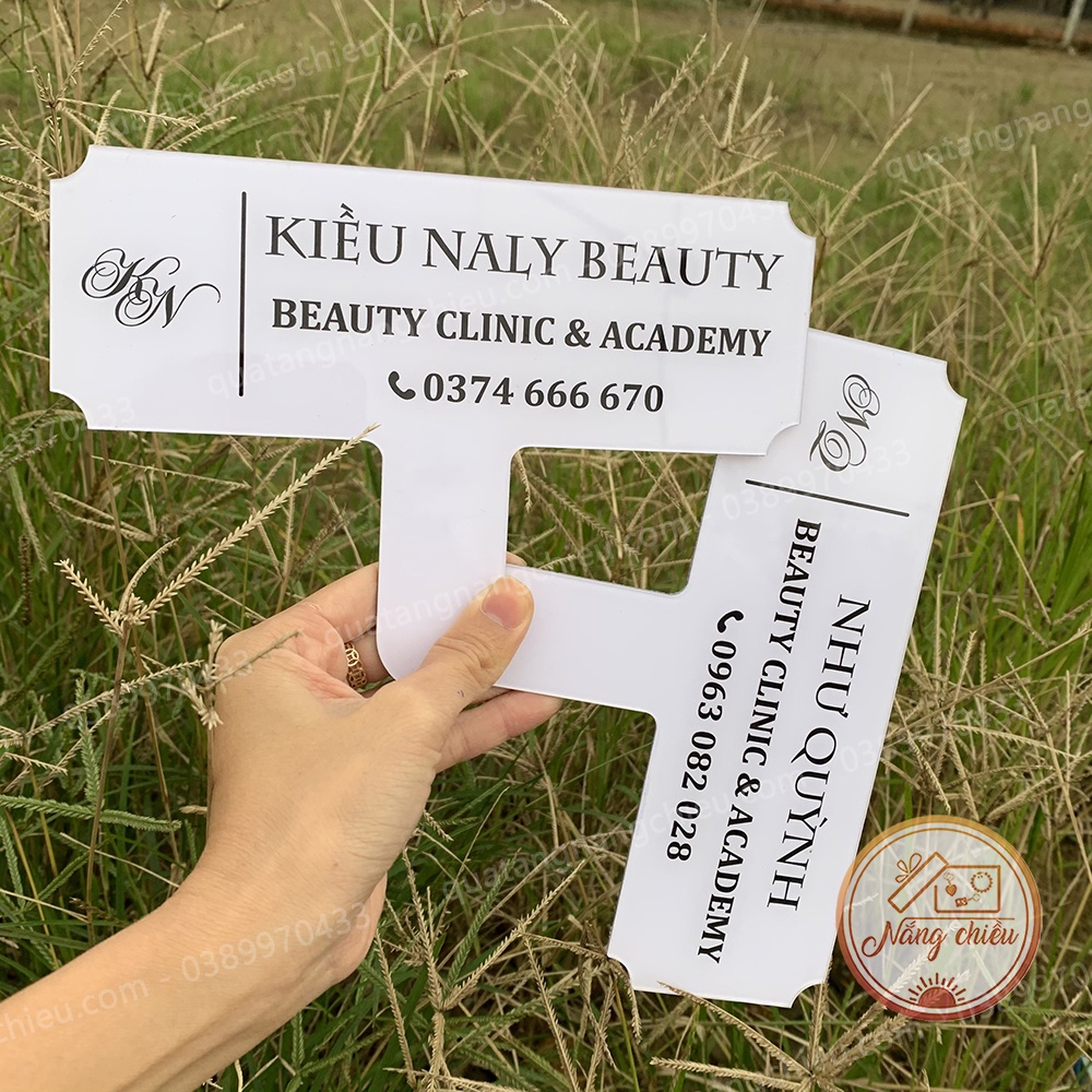 Hastag cầm tay cho tiệm thẩm mỹ viện  , beauty clinic &amp; acadeny, đạo cụ check in, chụp ảnh sản phẩm