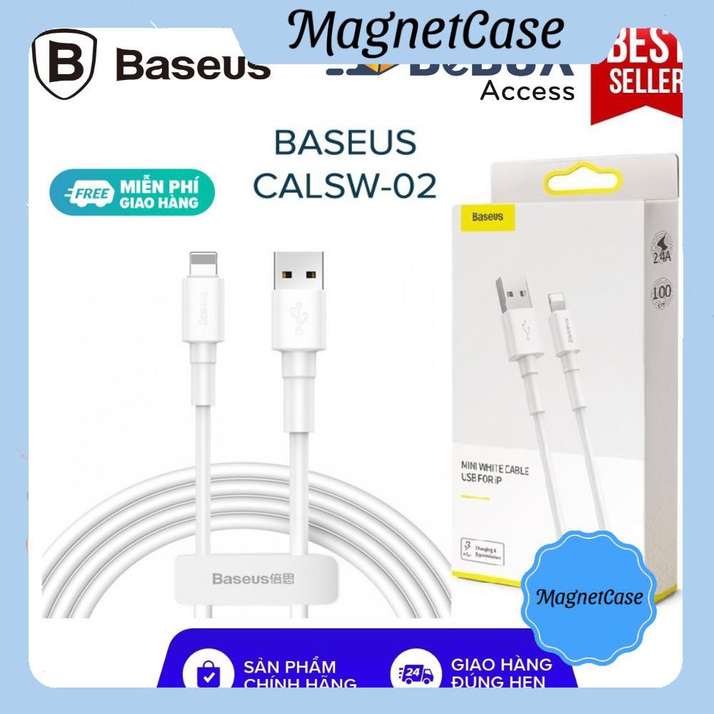 [RẺ VÔ ĐỊCH] Cáp sạc lightning Baseus CALSW-02 dành cho Iphone/Ipad dài 1m max 2.4A (trắng)