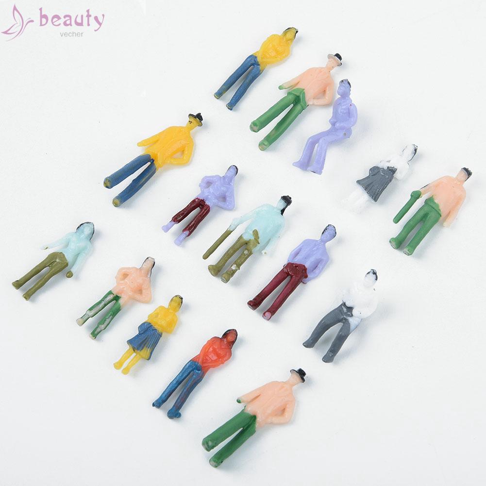 Bộ 25/100 Mô Hình Người Bằng Nhựa Tỉ Lệ 1:75 Dùng Trang Trí