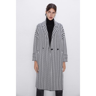 ÁO KHOÁC TRENCH COAT NỮ DÁNG DÀI ĐEN TRẮNG