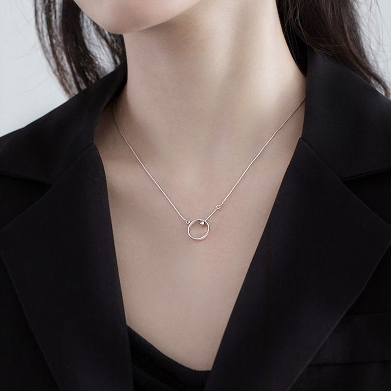 Flgo Vòng cổ Hợp Kim Mặt Tròn Thời Trang Cho Nữ