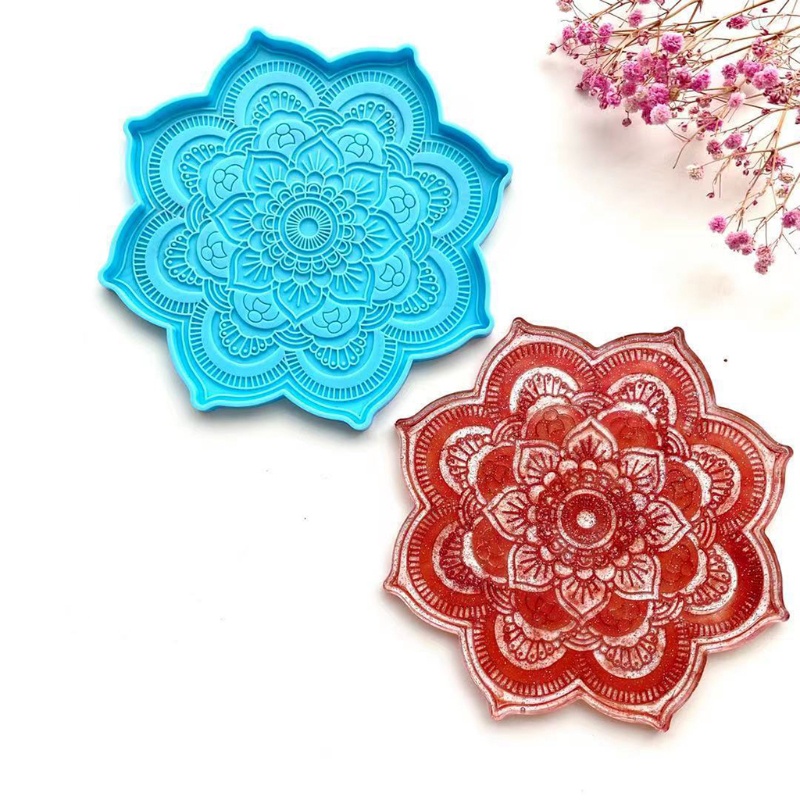 Khuôn Silicone Làm Trang Sức Hình Hoa Mandala