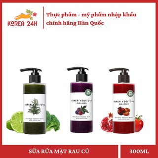 Sữa Rửa Mặt Rau Củ Quả Thải Độc Super Vegitoks Chai Lớn Vegitok 300ml
