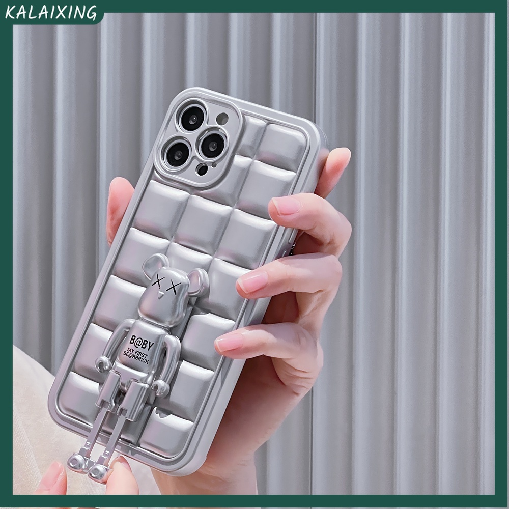 Ốp Điện Thoại Dẻo Họa Tiết Hoạt Hình Kaws Kèm Giá Đỡ Cho iPhone 13 Pro Max 12Pro Max 11 ProMax Xs Max Xr X Xs