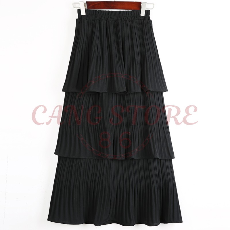 [Hàng sẵn-Có Ảnh thật] Chân váy voan 3 tầng hàng Quảng Châu cực xinh- Chân váy tầng dập ly -  Hàng Quảng Châu