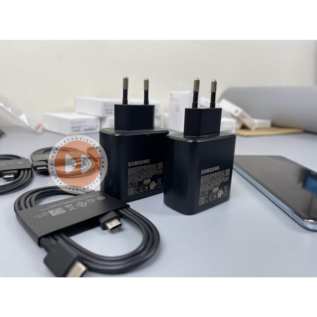 Bộ sạc nhanh SAMSUNG 45W kèm cáp 5A chính hãng, Hỗ trợ sạc siêu nhanh 2.0