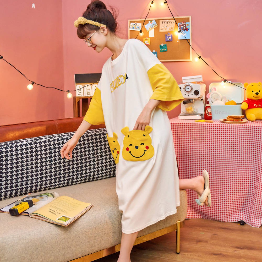 Đầm Ngủ Tay Ngắn Chất Liệu 100% Cotton Cho Nữ | BigBuy360 - bigbuy360.vn