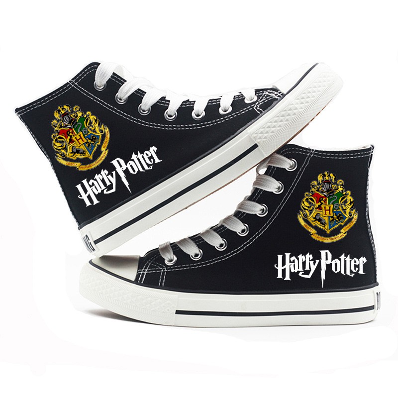 Giày Vải Canvas Cổ Cao In Hoạt Hình Harry Potter Dễ Thương Cho Nữ