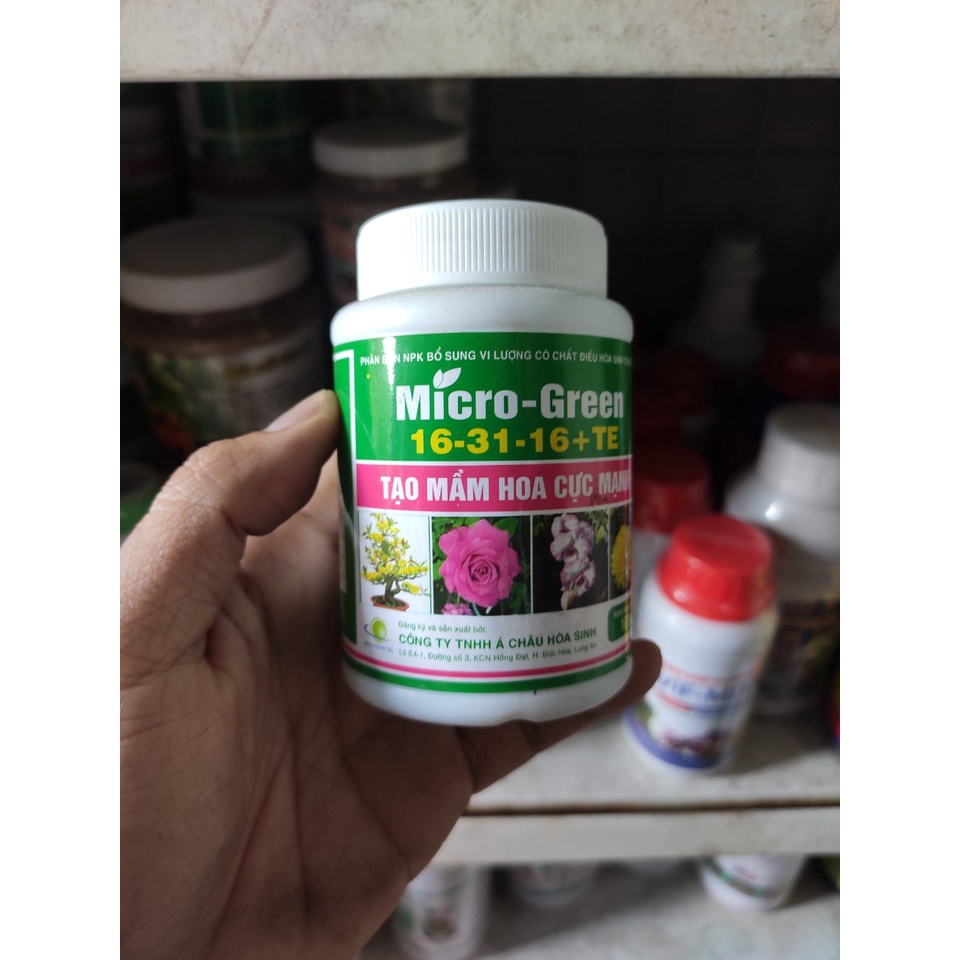 Phân Bón Kích Ra Hoa Micro-Green 16-31-16 hủ 100gr