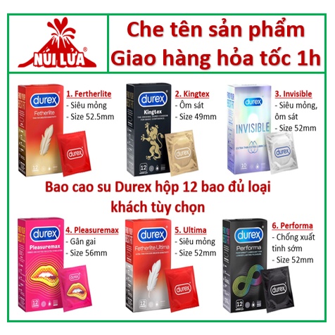 Bao cao su Durex Pleasuremax, Performa, Invisible, Fertherlite, Kingtex, Fertherlite Ultima