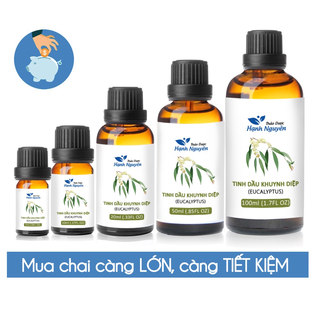 Tinh dầu Khuynh Diệp 20ml, giảm ho, cảm cúm, ngạt mũi, dị ứng - Thảo dược Hạnh Nguyên