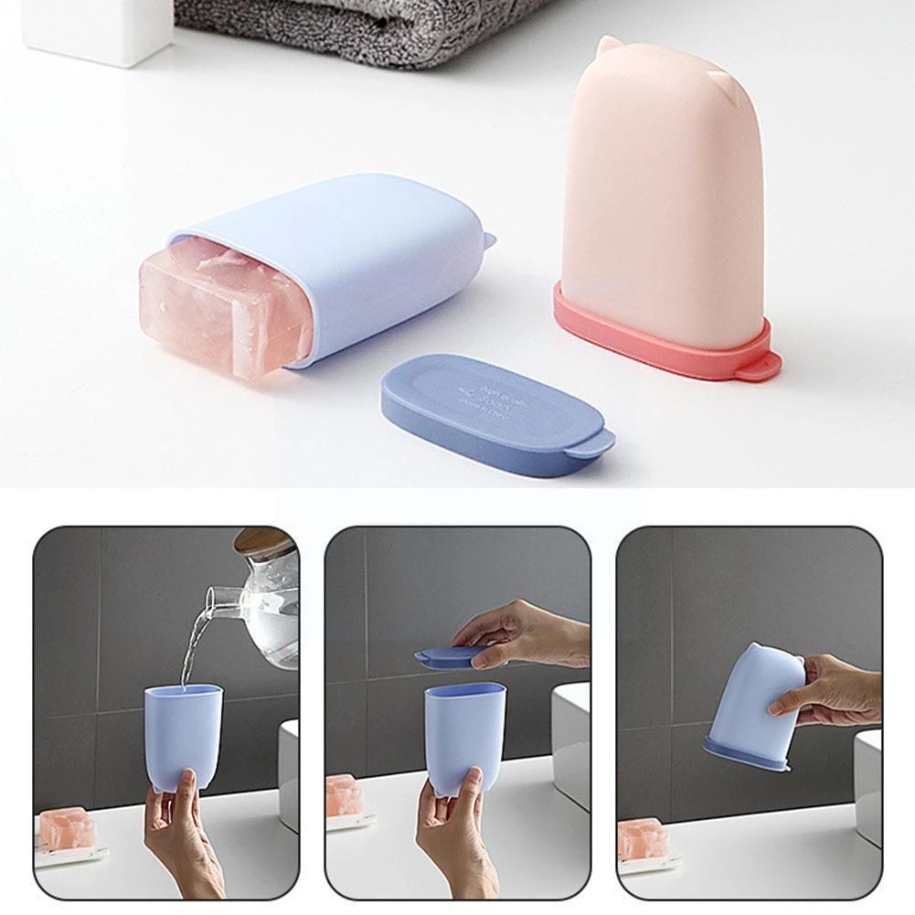 Hộp Đựng Xà Phòng Bằng Silicon Chống Nước Họa Tiết Hoạt Hình Dễ Thương
