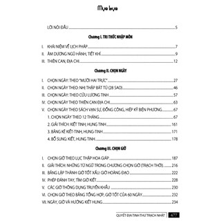 Sách - Quyết Địa Tinh Thư - Trạch Nhật