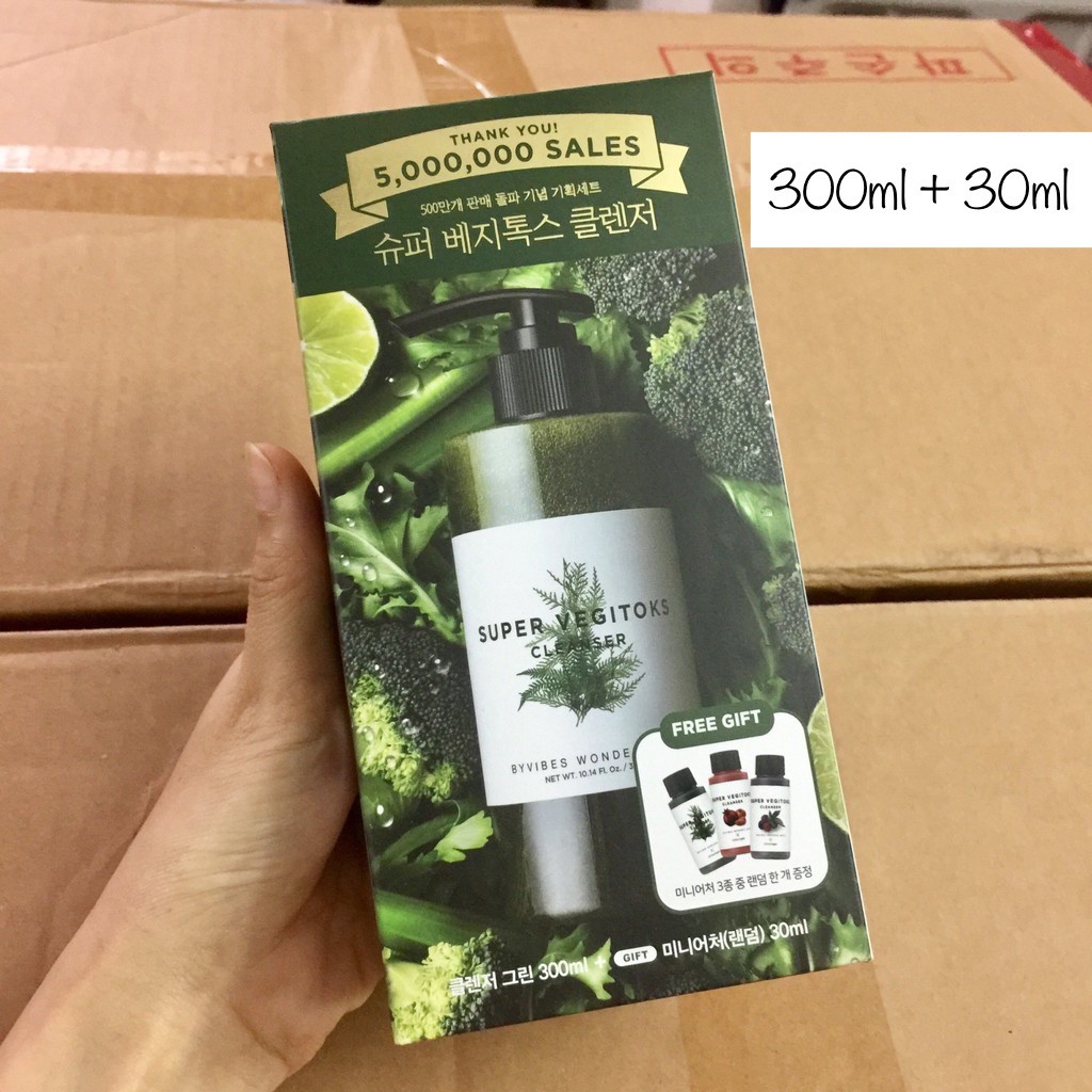 [TẶNG MINI] Sữa Rửa Mặt Rau Củ Thải Độc Super Vegitoks 300ml Mẫu Mới | BigBuy360 - bigbuy360.vn