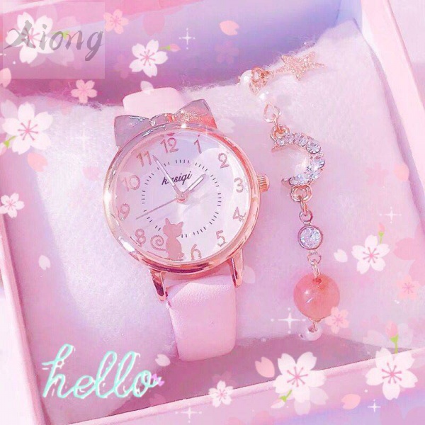 Đồng hồ quartz chống nước chống thấm nước thiết kế hoạt hình dễ thương phong cách Hàn Quốc dành cho nữ | BigBuy360 - bigbuy360.vn