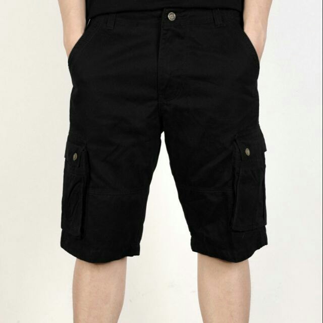 Quần short kaki túi hộp cao cấp nam màu đen siêu chất, siêu ngầu quần short lưng cao QSKTH15