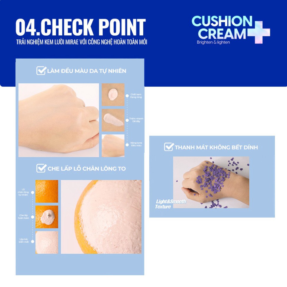 Kem lười Mirae giúp da trắng sáng dưỡng ẩm che mờ khuyết điểm MIREA CICA PLUS CUSHION CREAM 30ml/hũ | BigBuy360 - bigbuy360.vn