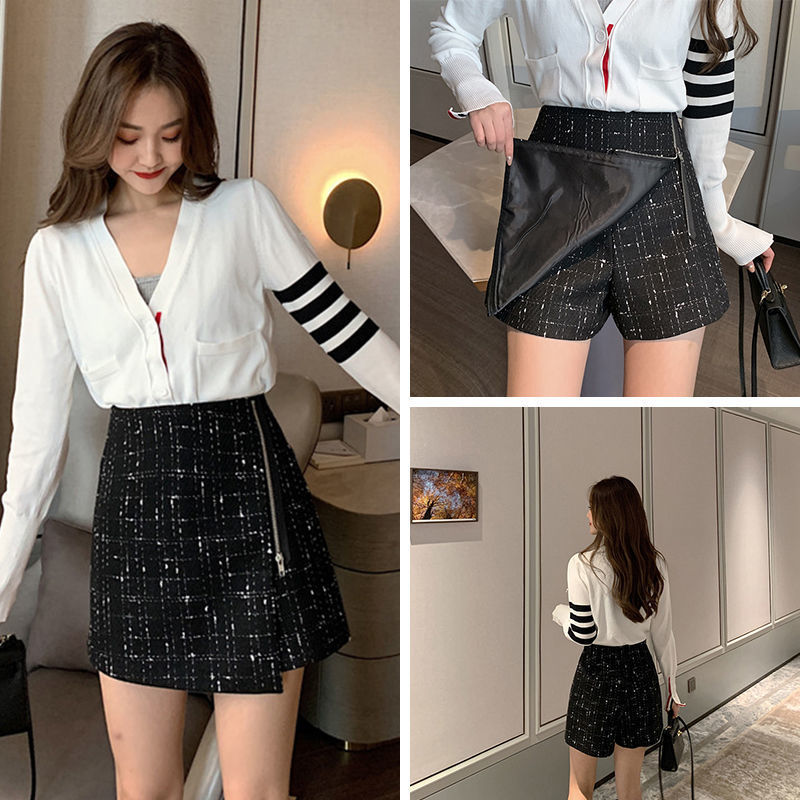 Quần short giả váy chữ A lưng cao phong cách mùa thu D113 | BigBuy360 - bigbuy360.vn