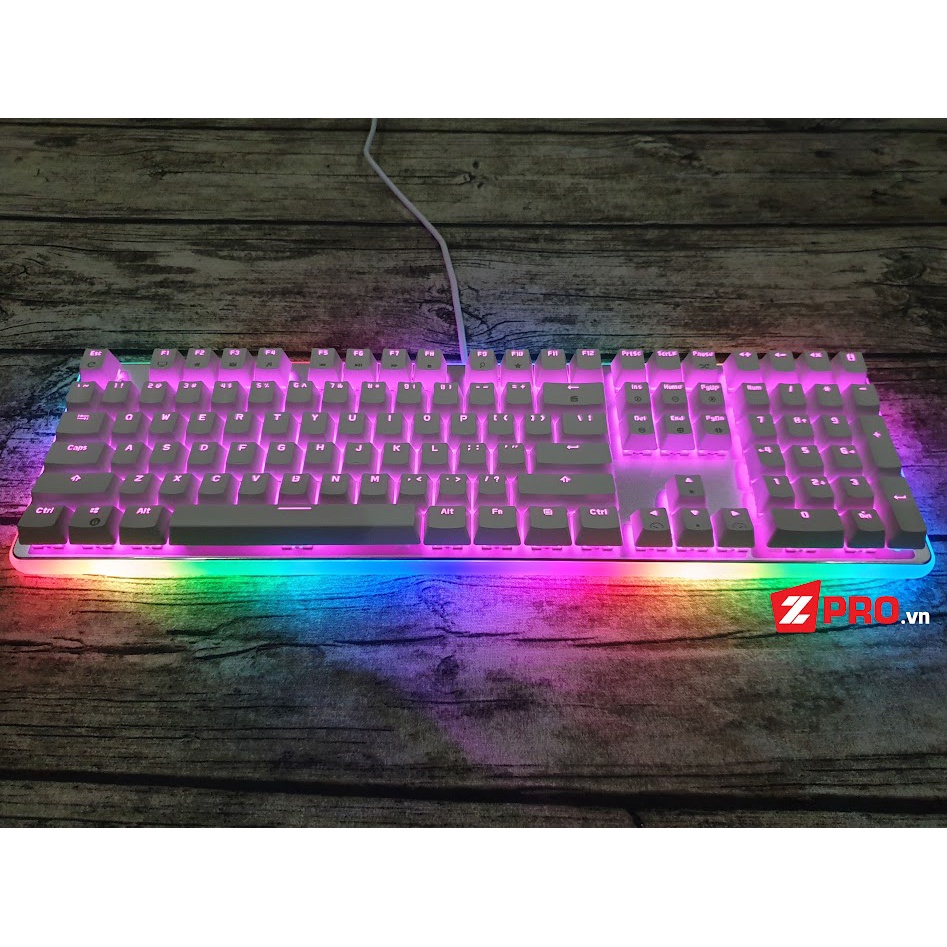 Bàn phím cơ Royal Kludge RK918 RGB - Trắng - BH 2 năm