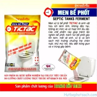MEN BỂ PHỐT TICTAC 200G,  Men Vi Sinh Thông Tắc Bể Phốt,Sử Lý Bể Phốt