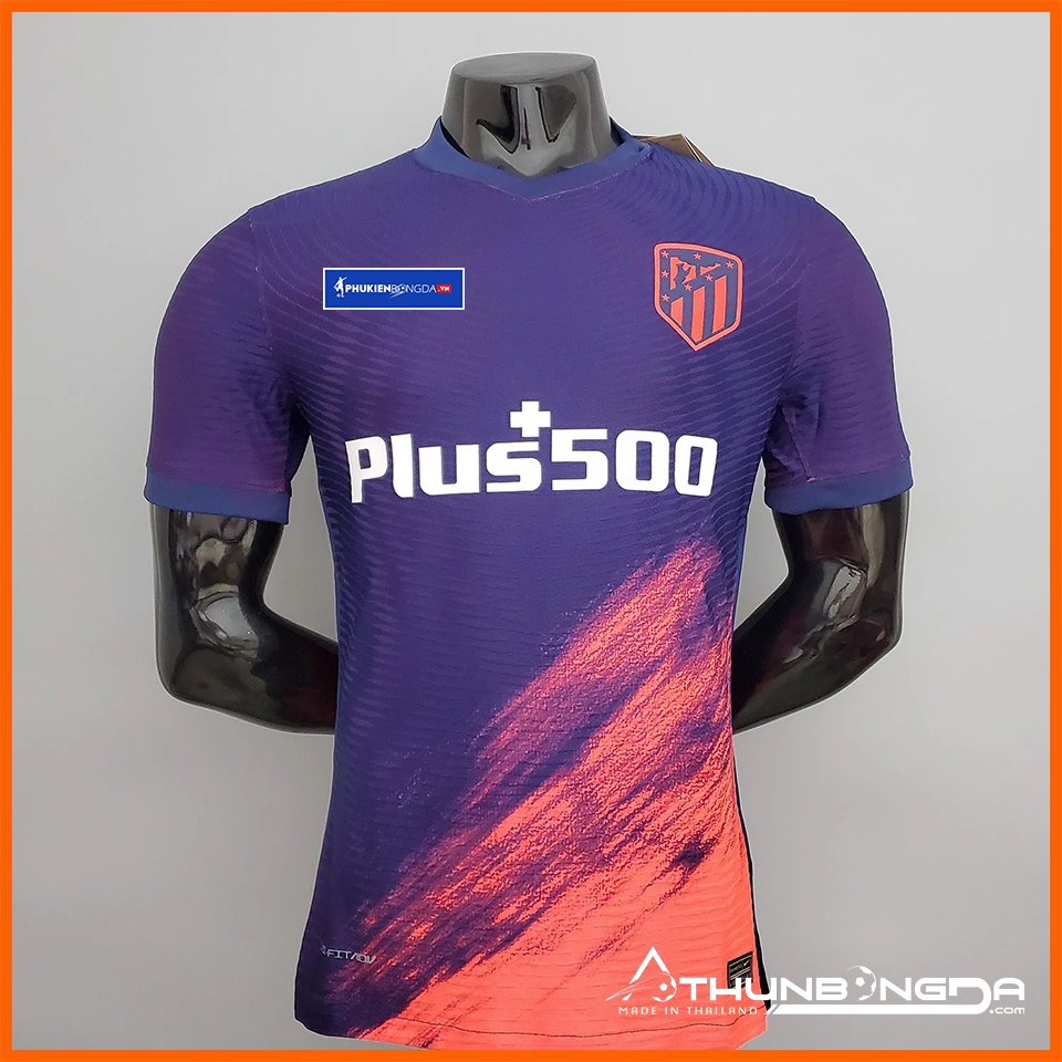 Áo Atletico Madrid tím hồng sân khách 2021/2022, 2021/22 bản PLAYER Body Fit cao cấp