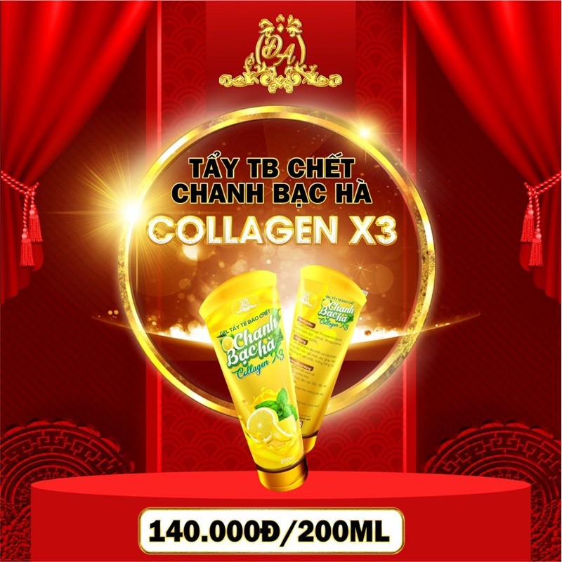 Gel tẩy tế bài chết Collagen x3 chanh bạc Hà ( Mỹ phẩm Đông Anh chính Hãng )