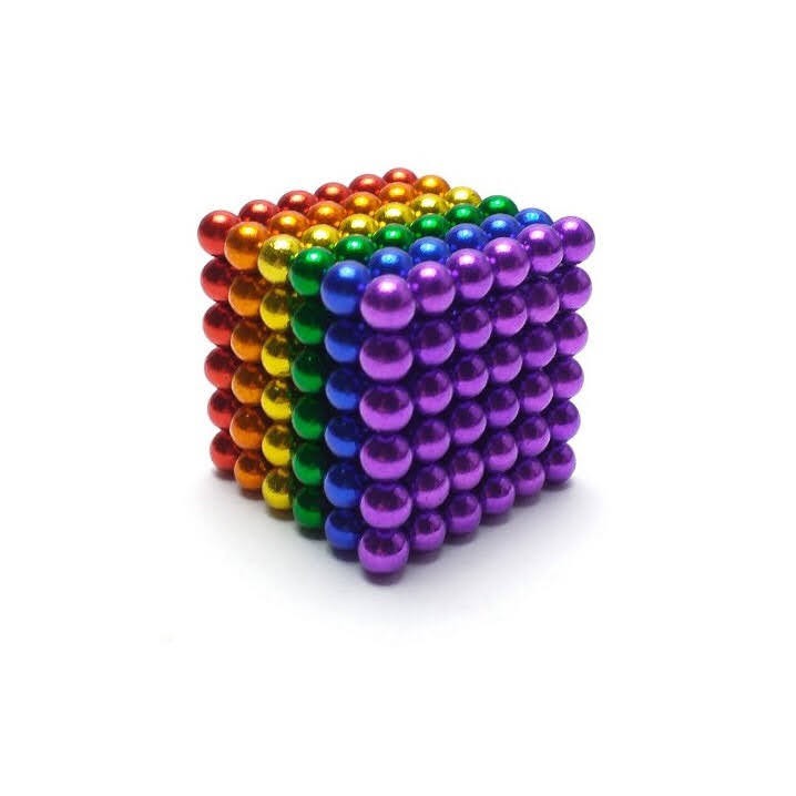 Bộ Bi Tạo Hình Thông Minh Sáng Tạo BuckyBalls Phiên bản Rainbow 6 màu 216 viên đường kính 5mm [ FULLBOX Video Sản Phẩm ]