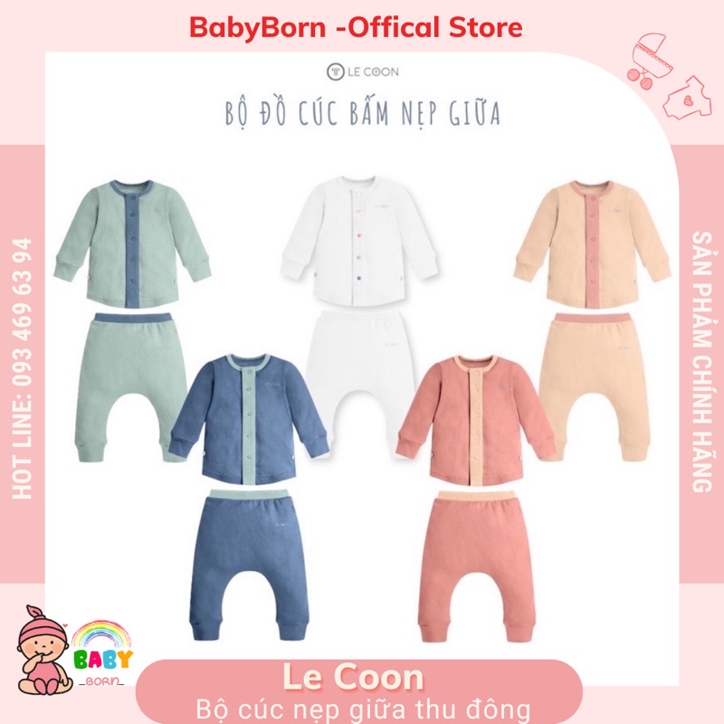Le coon - Bộ cúc bấm nẹp giữa thu đông mềm, ấm LC0764