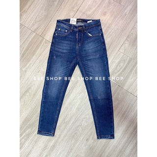 Quần bò nam LV trơn dáng basic - Quần jean nam - Quần bò ống côn - Bee Shop