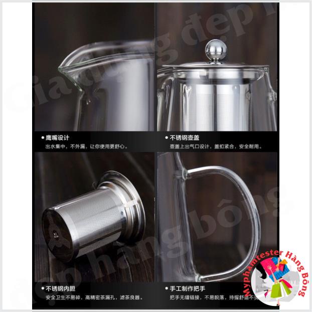 (HÀNG ĐẸP) Ca rót lọc inox dung tích 550ml