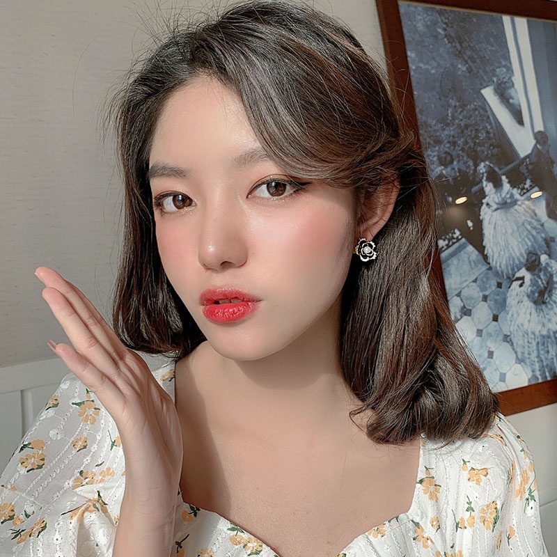 ✨✨Khuyên Tai Hoa Trà Thanh Lịch Phong Cách Hàn Quốc