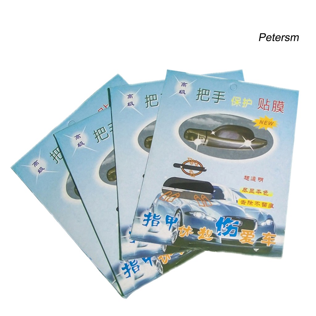 Set 10 Miếng Dán Bảo Vệ Tay Cầm Cửa Xe Ô Tô Chống Trầy Xước