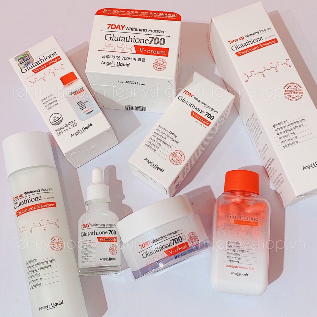 Bộ Dưỡng Trắng Da Angel's Liquid Tone Up Whitening Program Glutathione 700