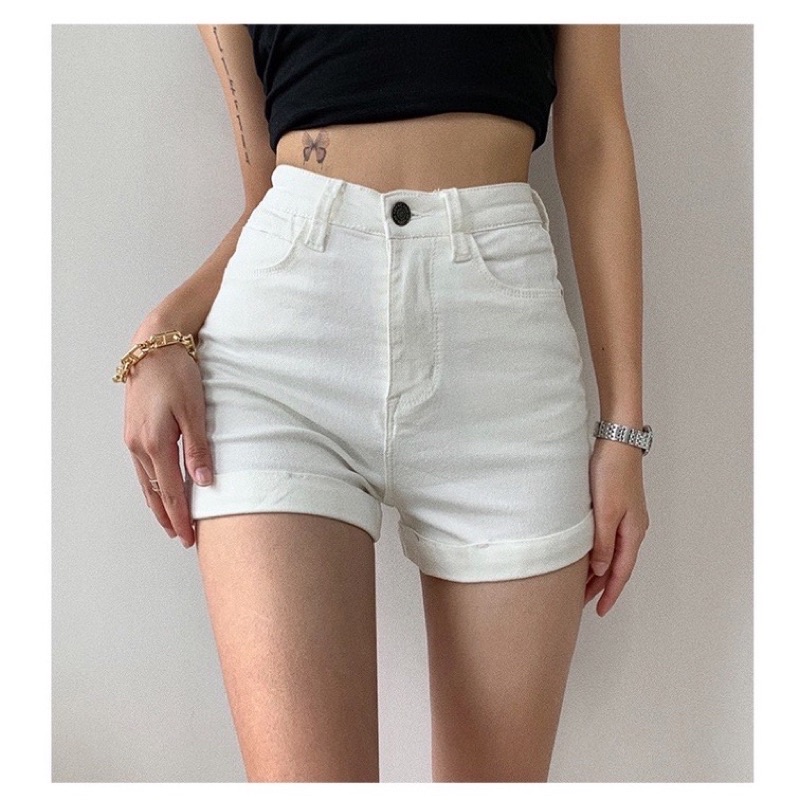 Quần short kaki trơn đơn giản có ảnh thật