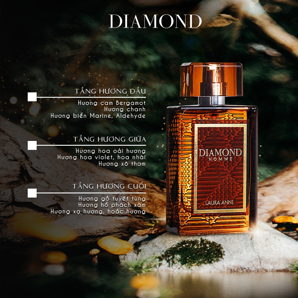 Nước Hoa Laura Anne Diamond Homme 45ml - Brown