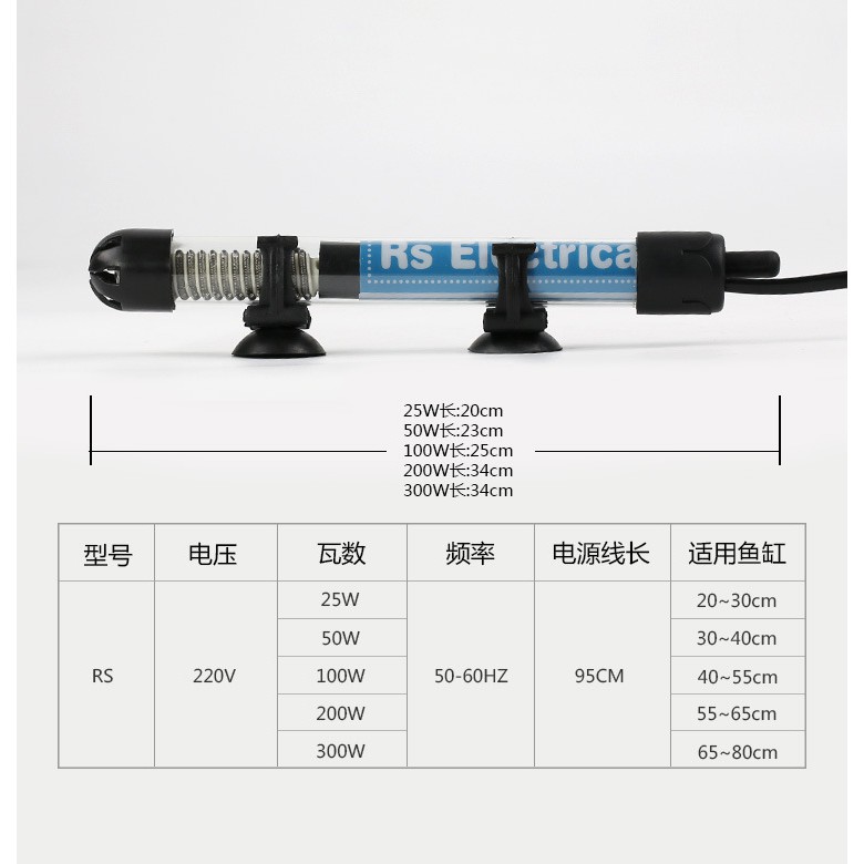 SƯỞI BỂ CÁ RS ELECTRICAL - SƯỞI GIÁ RẺ