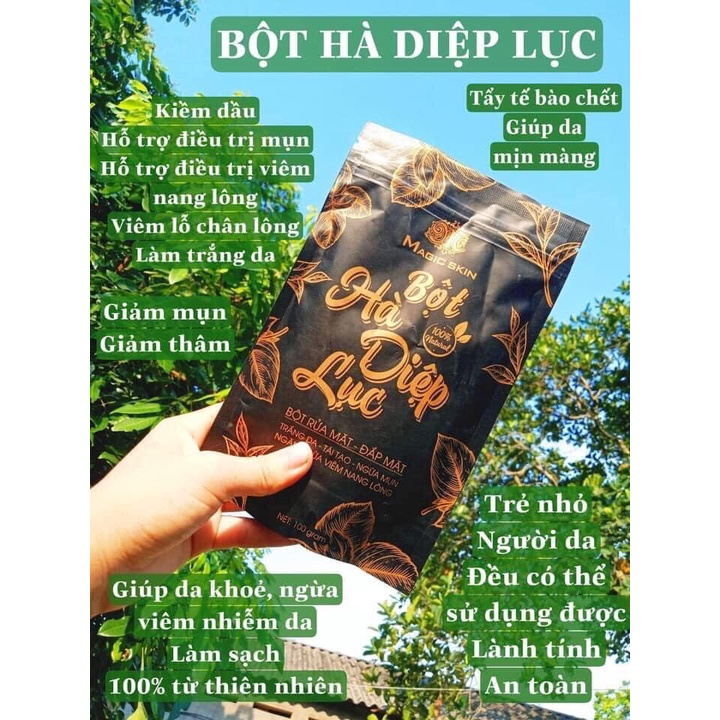 Bột hà diệp lục magic .skin